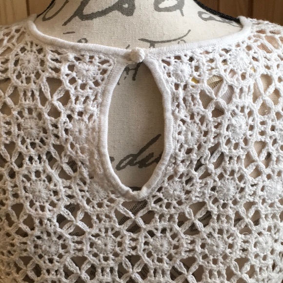 Beautiful Catherine Malandrino Crochet Cotton Knit Top! M - Picture 10 of 12